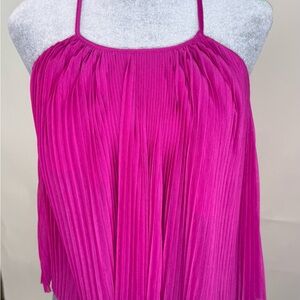 Kimchi Blue Vibrant Pink Pleated Camisole
